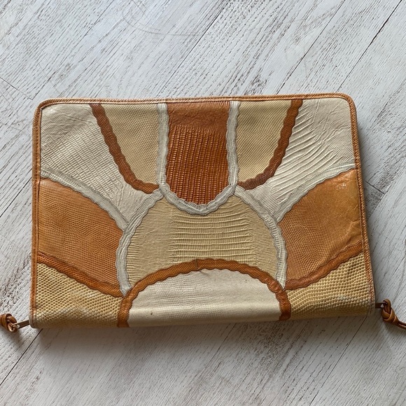 Vintage Carlos Falchi patchwork attaché - Picture 4 of 13